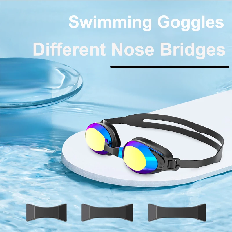 JSJM Neue Schwimmbrille Erwachsene Anti-Fog UV-Schutz Objektiv Männer Frauen Professionelle Silikon Einstellbare Schwimmbrille Unisex Image