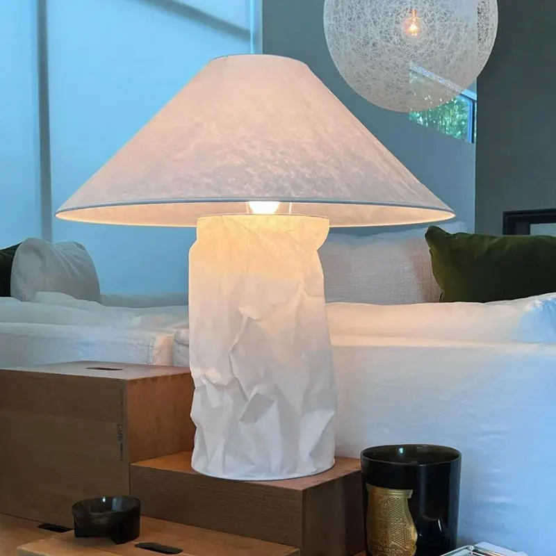 Janpanese Papier Stehlampe nordic ingo maurer lampe tisch lampe für schlafzimmer bett wohnzimmer hotel dekor led wabi sabi lampe