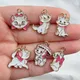 10 Stück Disney Marie Katze Cartoon Anime DIY Schmuck Zubehör Anhänger Halskette Anhänger hand