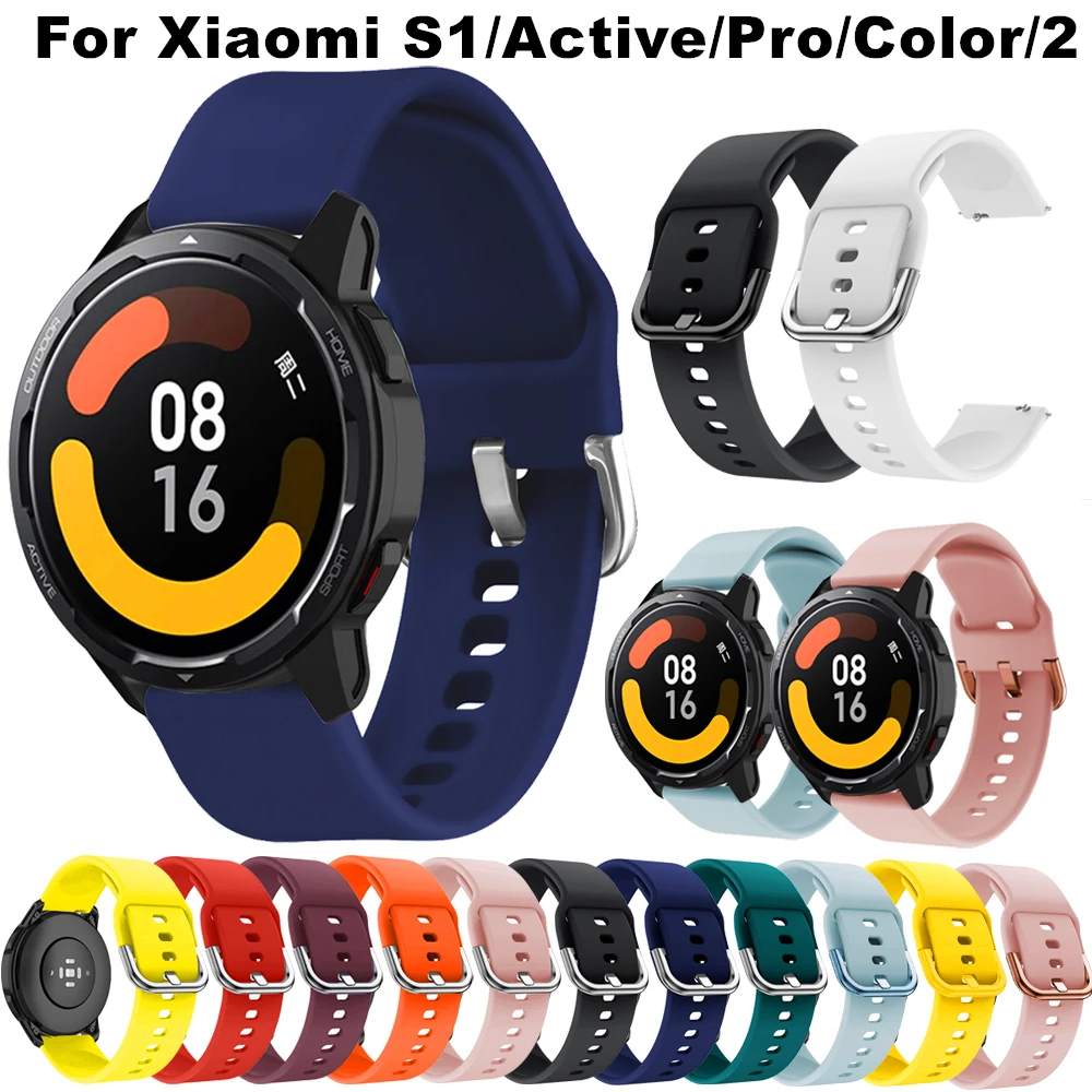 Strap Für Xiaomi MI Uhr/MI Uhr Farbe Strap Armband Atmungsaktive Uhrenarmbänder 20/22mm Band Für Xiaomi S1 aktive Armband correa Image