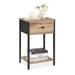 Nightstand, Side Table with Fabric Drawer