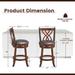 4 PCS 26"/30" Swivel Barstools Bar Chairs W/ Wood Frame and Footrests