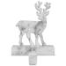 7.5" White and Black Marbled Standing Deer Christmas Stocking Holder