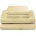 100 Percent Cotton Double Brushed Flannel Sheet Set - 170 GSM Heavyweight, Deep Pockets - Sand Color