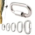 Nuovo moschettone con chiusura a vite in acciaio inossidabile moschettone con moschettone ad anello