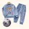 Autunno Inverno Abbigliamento per bambini Pigiama per bambini Set Flanella spessa Pile Indumenti da notte per bambini 2 pezzi Set Abiti caldi per la casa Abbigliamento per bambini