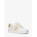 Michael Kors Poppy Logo Embossed Stripe Sneaker Natural 6.5