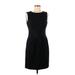 Banana Republic Casual Dress - Sheath Crew Neck Sleeveless: Black Print Dresses - Women's Size 8