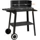 Berkfield Home - Mayfair Charcoal bbq Grill with Wheels Black Steel