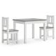 Mayfair 3 Piece Children Table and Chair Set White and Grey mdf