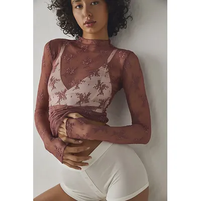 Lady Lux Layering Top by Intimately at Free People in Oh Bloom, Size: XS