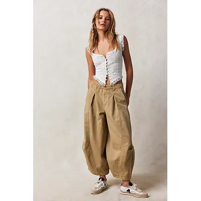 Sophie Chino Trousers at Free People in Tan, Size: XS