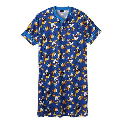 Men's Big & Tall Licensed Novelty Nightshirt by KingSize in Donald Duck Toss (Size 3XL/4XL) Pajamas