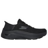 Skechers Women's Slip-ins Max Cushioning AF - Paramount Sneaker | Size 7.0 Wide | Black | Textile/Synthetic | Vegan | Machine Washable | Arch Fit