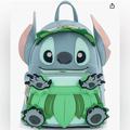 Disney Bags | Loungefly Disney Stitch Luau Cosplay Womens Backpack | Color: Blue/Green | Size: Os
