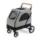 Pet Stroller for Large Medium Dogs Cats Detachable Strolling Cart Pet Carrier with 4 Rubber Wheels Breathable Large Space Waterproof Oxford Cloth Up to 120 LBS