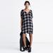 Madewell Dresses | Madewell Zip Front Short Sleeve Dress In Buffalo Plaid As Seen On Tv New Girl | Color: Black/White | Size: L