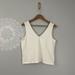 Madewell Tops | Madewell White Jacquard Peekaboo-Back Crop Tank Size Small | Color: Cream/White | Size: S