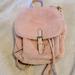 Pink Victoria's Secret Bags | Fuzzy Pink Miniature Backpack | Color: Gold/Pink | Size: Os