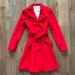 Anthropologie Jackets & Coats | Anthropologie Red Trench Coat Size 2 | Color: Red | Size: 2