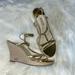 Michael Kors Shoes | Michael Kors Strappy Wedges | Color: Gold/Tan | Size: 8.5