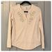 Anthropologie Tops | Anthropologie Akemi + Kin Beige Neutrals Sequin Beaded Embellished Top Xxs | Color: Cream | Size: Xxs