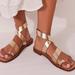 Free People Shoes | Free People Romeo Wrap Sandals | Color: Gold | Size: 8