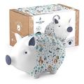 Tilly Pig Ceramic Kids Piggy Bank Beatrix Potter Peter Rabbit and Friends Blue Money Box