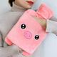 MyrRhe Soft Plush Pig Hot Water Bag - Washable, Durable, and Leakproof! Stay Warm with this Safe and Portable Winter Heat Therapy Device. Removeable Cover for Easy Cleaning. Available in Stylish Color