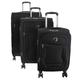 DELSEY PARIS - HELIUM DLX - Set of 3 Ultra Light Expandable Luggage Soft Suitcases - Cabin Luggage 55cm Medium Suitcase 71cm - Large Suitcase 83cm - Black