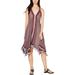 Michael Kors Dresses | Michael Michael Kors Womens Printed Border Stripe Cocktail Dress Bone Garnet Xxs | Color: Purple | Size: Xx-Small