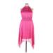 Sam Edelman Casual Dress - Mini Mock Sleeveless: Pink Solid Dresses - Women's Size 14
