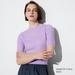 Women's Extra Fine Merino Ribbed Mock Neck Sweater | Light Purple | Medium | UNIQLO US