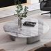 Elevat Home Floor Shelf Coffee Table Faux Marble/Metal in Gray | 13.77 H x 39.37 W x 39.37 D in | Wayfair 03NY441JK7YIV6ZW