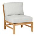 Summer Classics Club Teak Sectional Slipper Outdoor Chair Wood in Brown/White | Wayfair 28454+C641H4219N