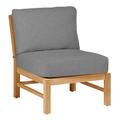 Summer Classics Club Teak Sectional Slipper Outdoor Chair Wood in Brown/White | Wayfair 28454+C641H3123N