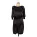 Eliza J Casual Dress - Shift: Black Print Dresses - Women's Size Large