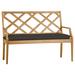 Summer Classics Haley Teak Garden Outdoor Bench Wood/Natural Hardwoods in Brown/White | Wayfair 29494+C2663120W3120