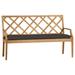 Summer Classics Haley Teak Garden Outdoor Bench Wood/Natural Hardwoods in Brown/White | Wayfair 29504+C2673120N