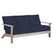 Summer Classics Ashland 73.12" Wide Outdoor Teak Patio Sofa w/ Cushions Wood/Natural Hardwoods/Olefin Fabric Included/Sunbrella® Fabric Included | Wayfair