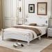 Alcott Hill® Wood Platform Bed Frame Wood in White | 39.3 H x 56.1 W x 79.8 D in | Wayfair 3D417110B897444AAEFBB5FB81D1AE48