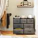 17 Stories Toshua 7 Drawer Storage Drawer Plastic/Metal/Manufactured Wood/Fabric in Gray/Black | 30.31 H x 39.3 W x 11.8 D in | Wayfair