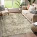 White 60 x 36 x 0.25 in Area Rug - Bungalow Rose Rhuari Oriental Machine Woven Area Rug in/Gray | 60 H x 36 W x 0.25 D in | Wayfair