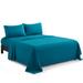 Alwyn Home Cannet 600 Thread Count Cotton Blend Percale Sheet Set Cotton in Green/Blue | King Sheet Set + 2 King Pillowcases | Wayfair