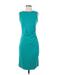 Kenneth Cole New York Casual Dress - Sheath Crew Neck Sleeveless: Teal Solid Dresses - Women's Size 2