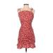 Shein Casual Dress - Mini Square Sleeveless: Red Dresses - Women's Size Small
