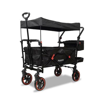 Premium Bollerwagen mit Sonnendach in schwarz 15Kg Transportwagen 124,5x56x105 FX-CT850 - Fuxtec Image