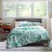 Novogratz by Utica Zebra Marble Teal Comforter Set