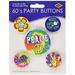 60 s Party Buttons (asstd designs) (5/Pkg)