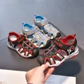 Sandali da ragazzo estate per bambini nuove scarpe blu scarpe da spiaggia morbide per bambini